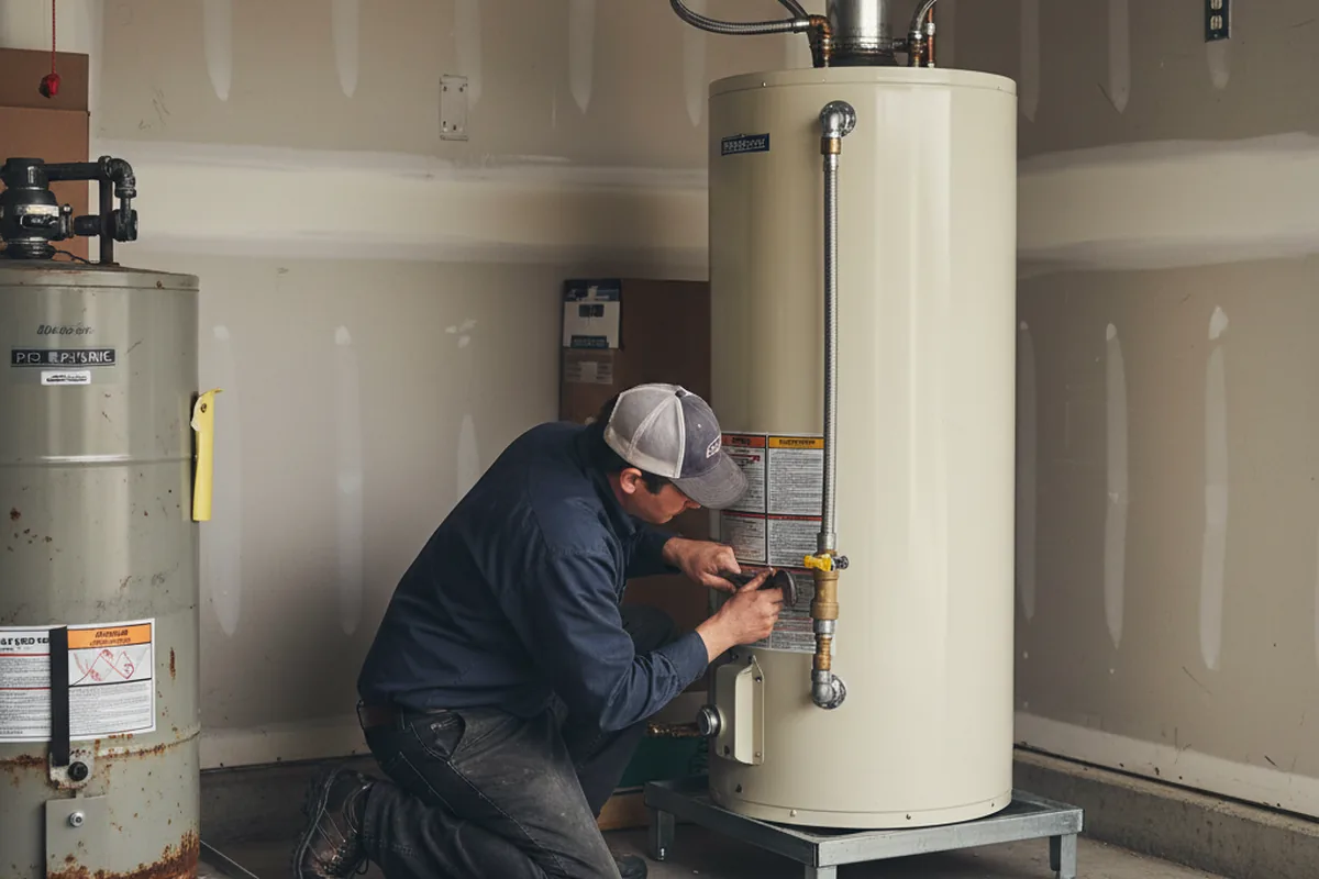 Water heater and shutoff valve replacement in Jonancy