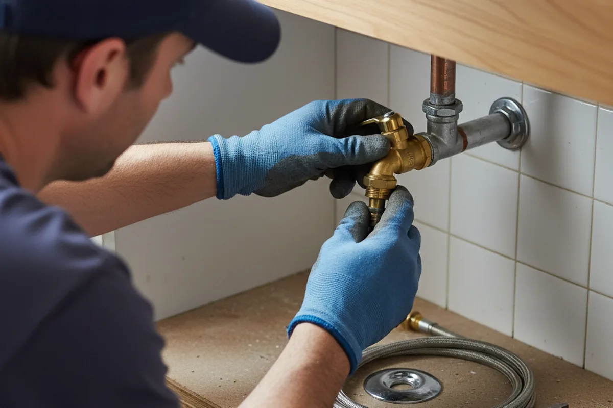 Shutoff valve and fitting work during Faucet and Fixture Repair in Jonancy